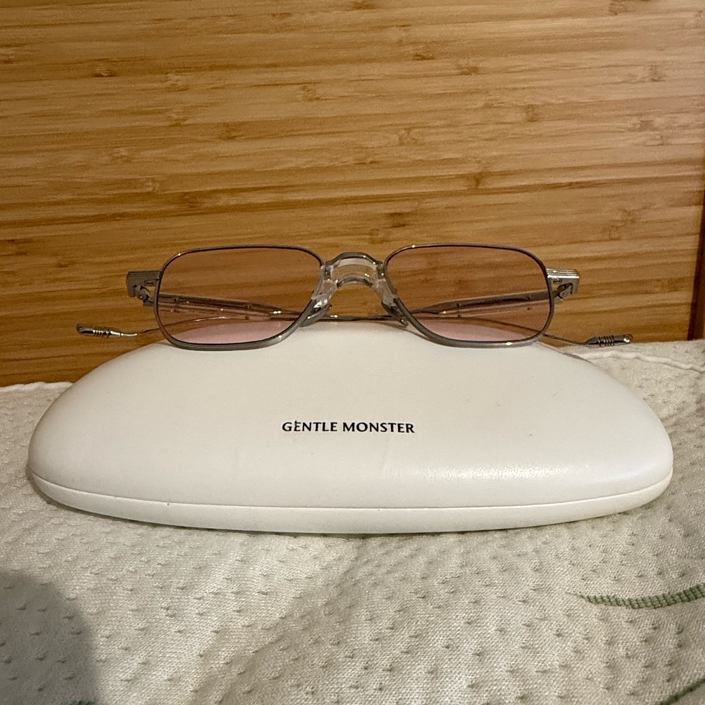 Gentle Monster Transparent Glasses with Rose Lenses